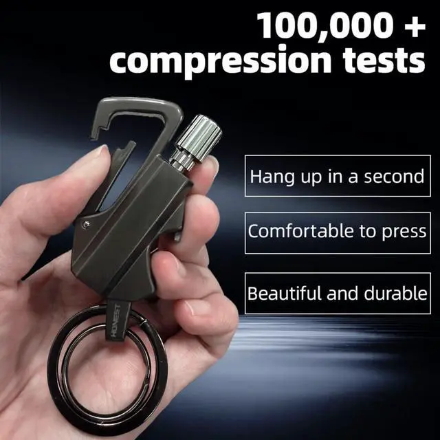 Alt view image 5 of 7 - The Infinite Keychain Lighter, Ideal for Outdoor Lovers: Reusable, Multi Keychain, Bottle Opener, Waterproof, Portable-Great for Camping, Hiking, BBQ, Survival, Lighting Adventures, No Kerosene (1Pc)