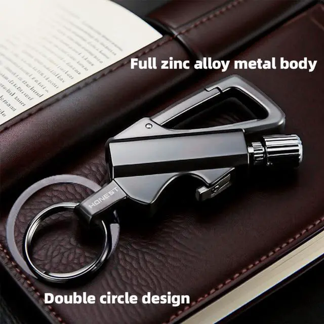 Alt view image 6 of 7 - The Infinite Keychain Lighter, Ideal for Outdoor Lovers: Reusable, Multi Keychain, Bottle Opener, Waterproof, Portable-Great for Camping, Hiking, BBQ, Survival, Lighting Adventures, No Kerosene (1Pc)