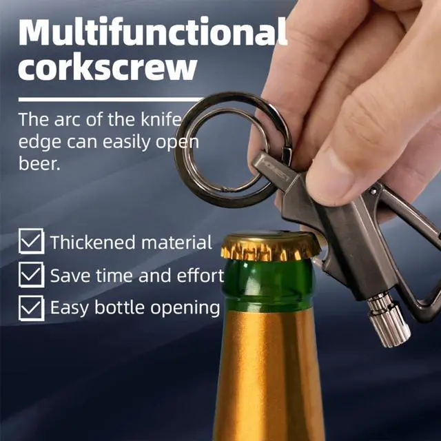 Alt view image 4 of 7 - The Infinite Keychain Lighter, Ideal for Outdoor Lovers: Reusable, Multi Keychain, Bottle Opener, Waterproof, Portable-Great for Camping, Hiking, BBQ, Survival, Lighting Adventures, No Kerosene (1Pc)