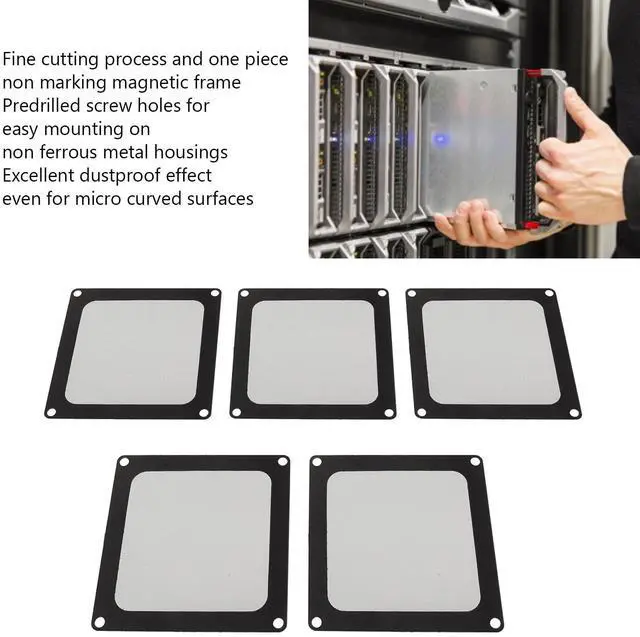 Alt view image 2 of 7 - Dust Filter PC 90mm for Computer Cooler Fan/PSU/Routers 80 Mesh, Magnetic Frame PC Fan Dust Mesh PC Cooler Filter Computer Fan Grills Chassis Dust Cover