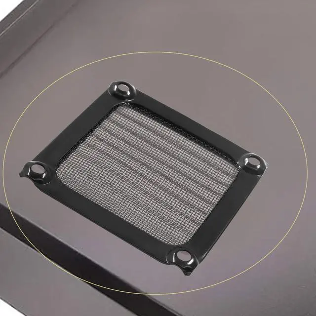 Alt view image 5 of 5 - 4Pcs Computer Fan Filter Grills with Screws, 60mm Aluminum Frame Mesh Black PC Dust Filter, Dustproof Cover for Computers Case