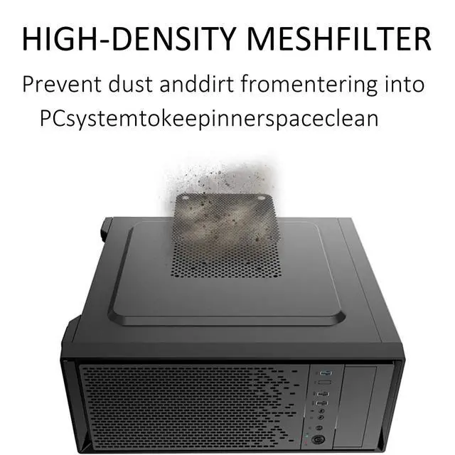 Alt view image 5 of 7 - 10Pcs 40mm PC Fan Dust Filter, Ultra Fine PVC Mesh Dustproof Screen Cover, Computer Case Cooler Dust Filter Grills for Chassis, Speaker, Easy Clean, Black