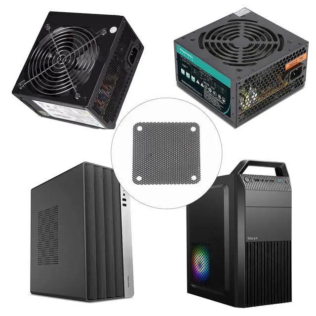 Alt view image 7 of 7 - 10Pcs 40mm PC Fan Dust Filter, Ultra Fine PVC Mesh Dustproof Screen Cover, Computer Case Cooler Dust Filter Grills for Chassis, Speaker, Easy Clean, Black
