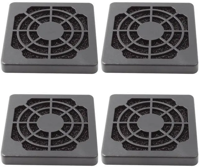 Main image of 4 Pcs 50mm Black Square Plastic Cooling Fan Filter Cover, Dust Screen for Filter Fan Chassis, for PC Computer Case, Server Case, Mesh Design for Effective Dust Protection