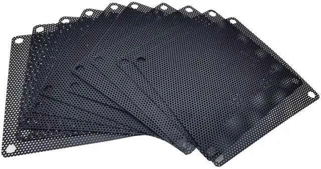 Main image of 80mm Fan Filter, Dust Filter PC, Optimized Mesh,10 Pack Black Computer Fan Grill Cover for High Airflow & Dustproof (80x80mm)