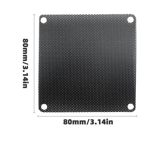 Alt view image 7 of 7 - 80mm Fan Filter, Dust Filter PC, Optimized Mesh,10 Pack Black Computer Fan Grill Cover for High Airflow & Dustproof (80x80mm)