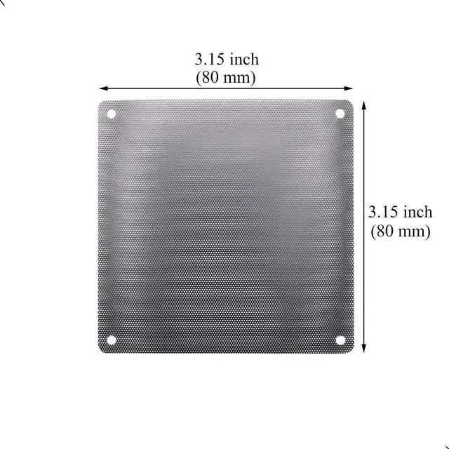 Alt view image 2 of 7 - 12 Pcs 80mm PVC Black PC Cooler Fan Dust Filter Dustproof Case Cover Computer Mesh