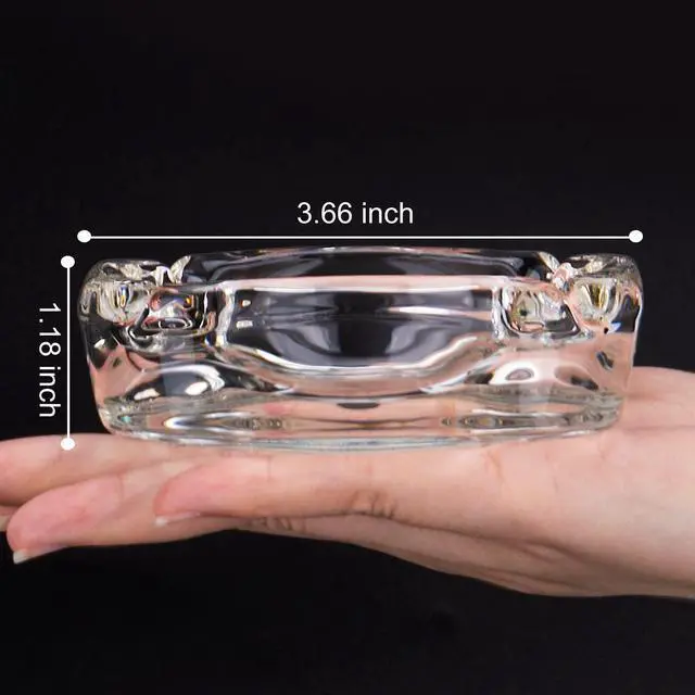 Alt view image 7 of 7 - Glass Ashtray, Home Ashtrays, Cool Ashtrays Cute Ashtray Square Transparent