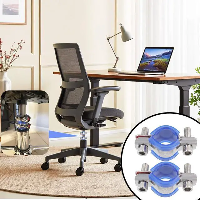 Alt view image 4 of 5 - 2PCS Fix Sinking Office Chair with Hexagon Wrench, 304 Stainless Steel Office Chair Saver for Stop Sinking, Adjustable Chair Height Without Cylinder Replacement