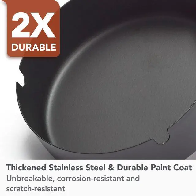 Alt view image 3 of 7 - Ashtray with Lid for Outside Patio, 2 Pack Windproof Ash Tray, Black Stainless Steel Smokeless Ashtray for Outdoor Home Office Tabletop Patio Outdoor Balcony, Meidium