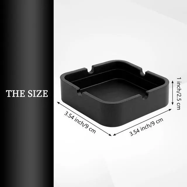 Alt view image 2 of 6 - Silicone Outdoor&Indoor Ash tray, Windproof Balcony Ash Holder, Ash Organizer Box for Home Office Cool Decor