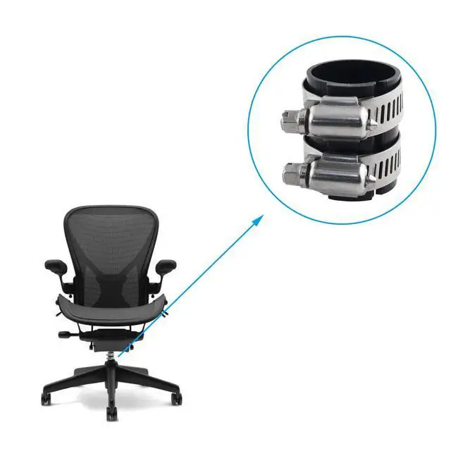 Alt view image 4 of 4 - 6PCS Home Office Desk Chairs Fixing a Sinking Office Chair Cylinder Alternatives Gas Lift with 12PCS Stainless Steel Hose Clamps