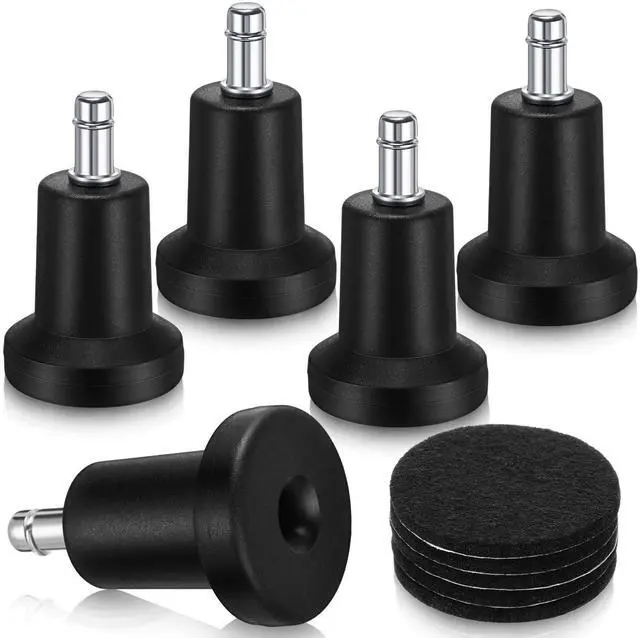 Main image of 5 Pieces Bell Glides Replacement Office Chair Wheels Stopper Office Chair Swivel Caster Wheels Stool Bell Glides with Separate Self Adhesive Pads (High Profile)