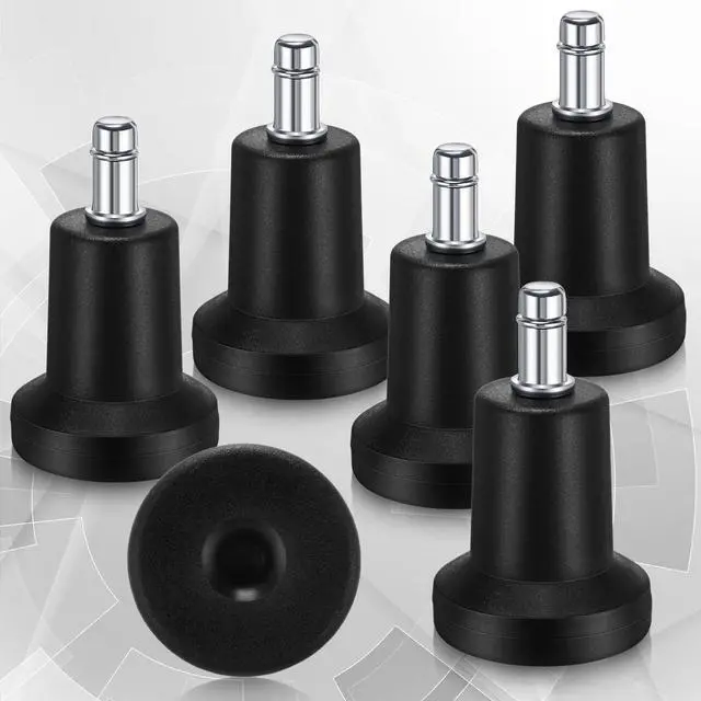Alt view image 7 of 7 - 5 Pieces Bell Glides Replacement Office Chair Wheels Stopper Office Chair Swivel Caster Wheels Stool Bell Glides with Separate Self Adhesive Pads (High Profile)