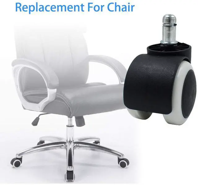 Alt view image 2 of 6 - 2 Inch Floor Protecting Rubber Office Chair Caster Wheel Standard Stem Size for Office School Home