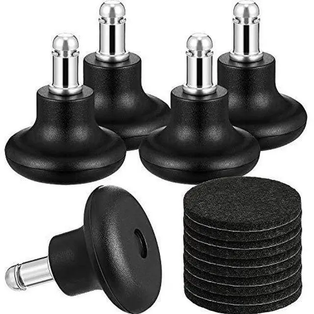 Main image of 5 Pieces Bell Glides Replacement Office Chair Wheels Stopper Office Chair Swivel Caster Wheels Stool Bell Glides with Separate Self Adhesive Pads (Low Profile)