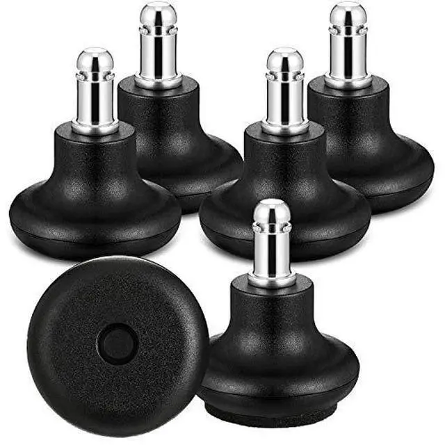 Alt view image 4 of 7 - 5 Pieces Bell Glides Replacement Office Chair Wheels Stopper Office Chair Swivel Caster Wheels Stool Bell Glides with Separate Self Adhesive Pads (Low Profile)