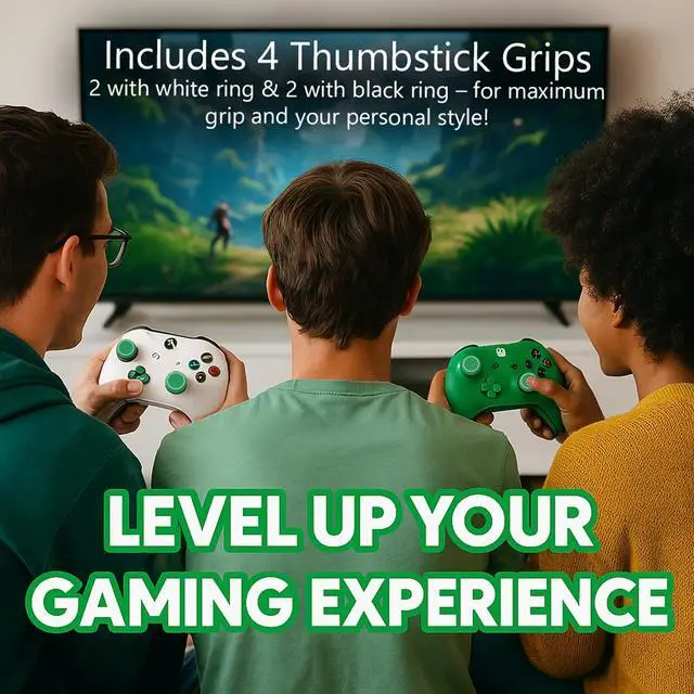 Alt view image 6 of 7 - 4 Thumbstick Grip Caps Universal Silicone Controller Covers Enhanced Grip, Precision & Protection Joystick Accessories for All Modern Game Controllers