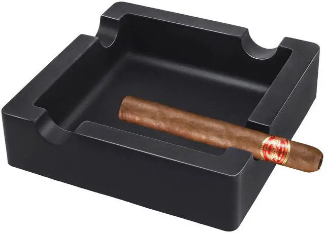 Main image of Outdoor Cigar Ashtrays Unbreakable Large Ring Gauge Silicone Ashtrays for Patio/Outside/Indoor/Home Decor with 4 Rest Cigar Holder Ash Tray Minimalistic