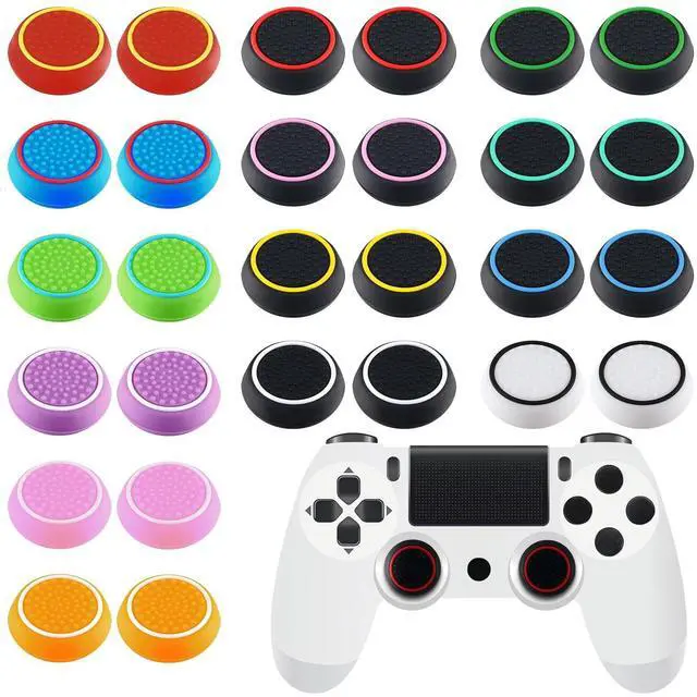 Main image of 28 Pack Anti Slip Controller Grip Silicone Thumb Grips Caps High Sensitivity Joystick Thumb Grips Multicolor Button Cover Anti-Scratch Joystick Silicone Accessories Replacement Parts
