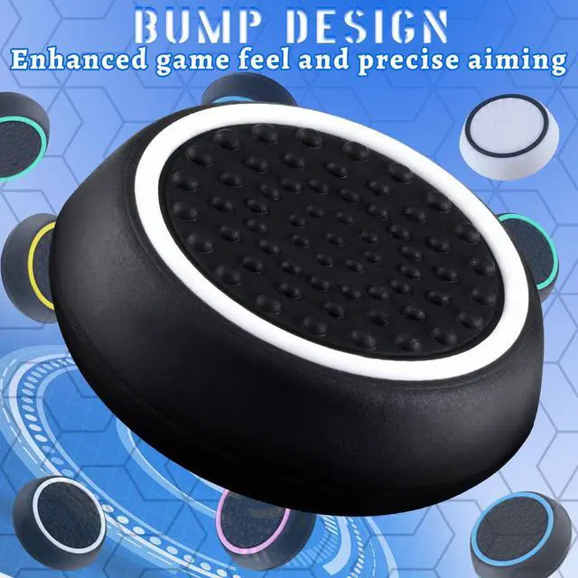 Alt view image 4 of 6 - 28 Pack Anti Slip Controller Grip Silicone Thumb Grips Caps High Sensitivity Joystick Thumb Grips Multicolor Button Cover Anti-Scratch Joystick Silicone Accessories Replacement Parts