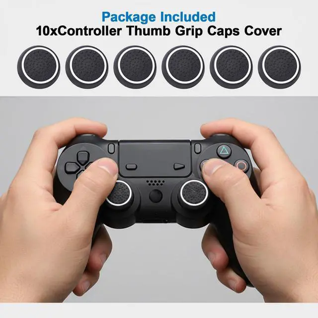 Alt view image 4 of 7 - 6PCS Thumb Grips, Silicone Non-Slip Controller Grips, Joystick Controller Performance Replacement Compatible with PS5 PS4 PS3 PS2 Series X S Switch Pro Controller Grip