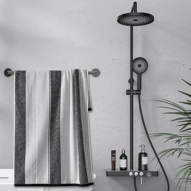 Alt view image 7 of 7 - Towel Bar - Adjustable 304 Stainless Steel Towel Holder for Bathroom (11.8inch-22.6inch) Sturdy and Rustproof Wall Mounted Towel Rack for Bathroom Accessories, Silver