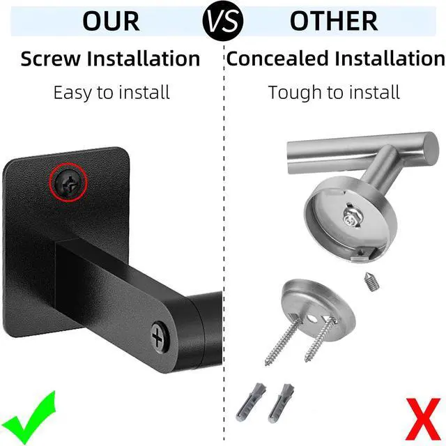 Alt view image 2 of 7 - Bathroom Towel Bar, 24 Inch Towel Racks for Bathroom Wall Mounted, Heavy Duty Hand Towel Holder Organizer, Modern Home Decor Towel Rod, Matte Black Single Bar