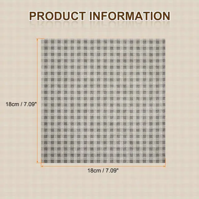 Alt view image 2 of 7 - 30pcs Square Checkered Wax Paper Sheets 7" x 7" Oil-absorbing Dry Food Wrapping Paper for Sandwich Baking Paper Liners Picnic Basket Bread Hamburger Wrap Kitchen, Brown