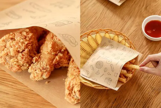 Alt view image 7 of 7 - Greaseproof Sandwich Wrap Bags,Unbleached Eco-friendly Deli Oil-Absorbing Kraft Paper Bag For Fried Food Tempura Toast Snacks Picnic,Printed Dry Wax Paper,Extra Thick,50 Sheet Pack