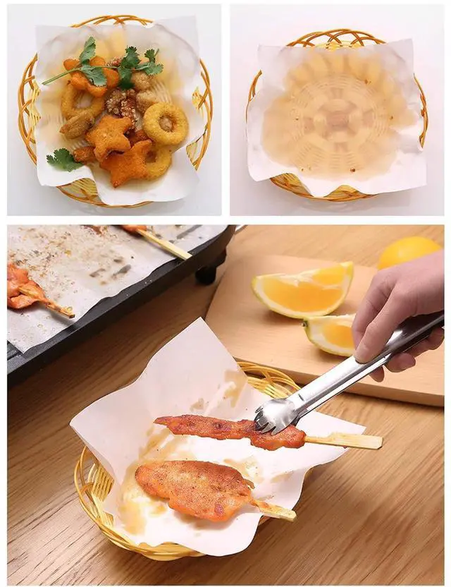 Main image of Oil-Absorbing Paper For Fried Food and Tempura,Extra Thick,50 Sheet Pack,19.7cm x 21.8cm