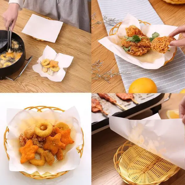 Alt view image 2 of 6 - Oil-Absorbing Paper For Fried Food and Tempura,Extra Thick,50 Sheet Pack,19.7cm x 21.8cm