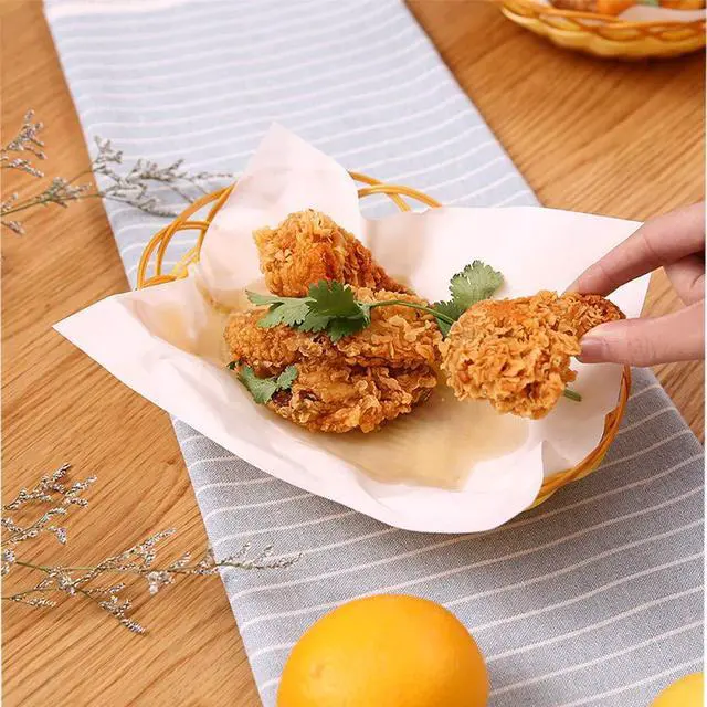 Alt view image 5 of 6 - Oil-Absorbing Paper For Fried Food and Tempura,Extra Thick,50 Sheet Pack,19.7cm x 21.8cm