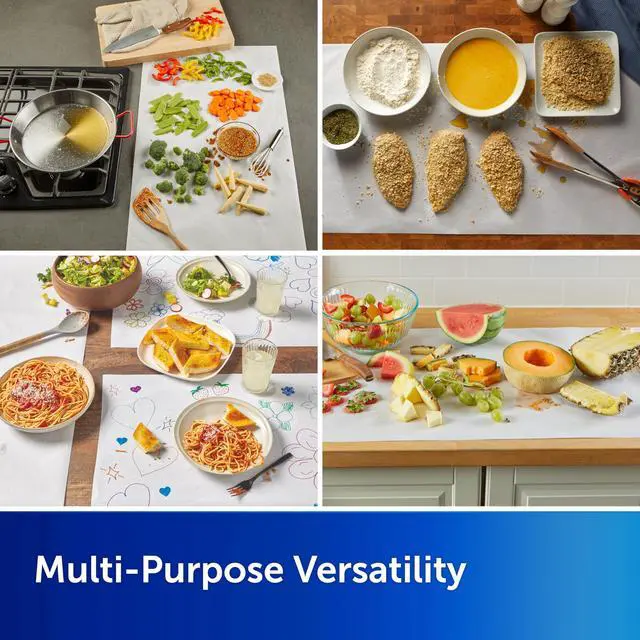 Alt view image 5 of 7 - Kitchens Countertop Prep Paper, Non Slip Kitchen Counter Protector Paper for Food Prep, Moisture, and Grease Protection, Writable Surface, 16.66 Yards x 18 Inches, 75 Total Sq. Ft.