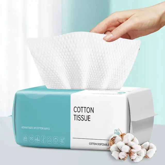 Main image of Disposable Face Towel,Cotton Facial Dry Wipe for Sensitive Skin, Facial Tissues for Skin Care, Facial Cleansing, Makeup Wipes, Makeup Remover Towels, Upgraded and Thickened