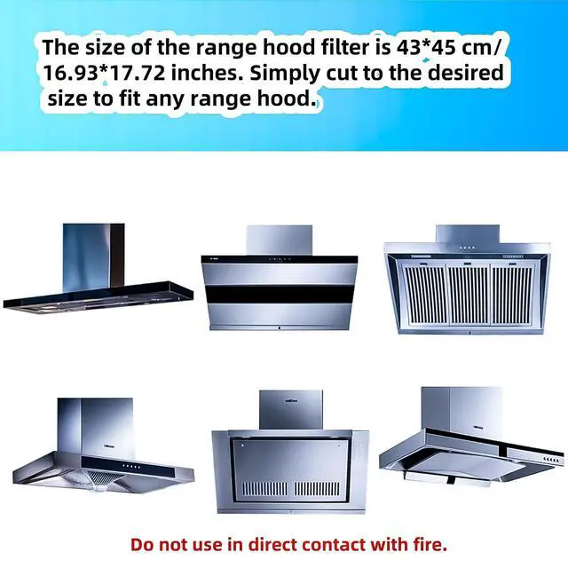 Alt view image 5 of 7 - 12pcs Range Hood Oil Absorbing Paper, Range Hood Filter Paper Non-woven Extractor Fan Filters Kitchen Grease and Odor Filtering Grease Filters High Temperature Oil Filter 16.93 * 17.72 inch