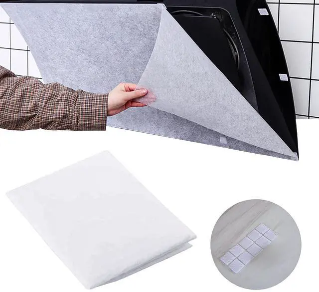 Main image of 12pcs Range Hood Oil Absorbing Paper, Range Hood Filter Paper Non-woven Extractor Fan Filters Kitchen Grease and Odor Filtering Grease Filters High Temperature Oil Filter 16.93 * 17.72 inch
