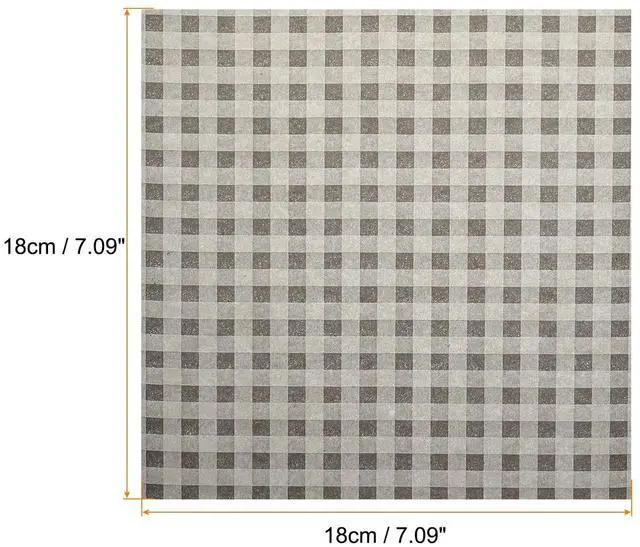 Alt view image 2 of 7 - 200pcs Square Checkered Wax Paper Sheets 7.09" x 7.09" Oil-absorbing Dry Food Wrapping Paper for Sandwich Baking Paper Liners Picnic Basket Bread Hamburger Wrap Kitchen, Brown