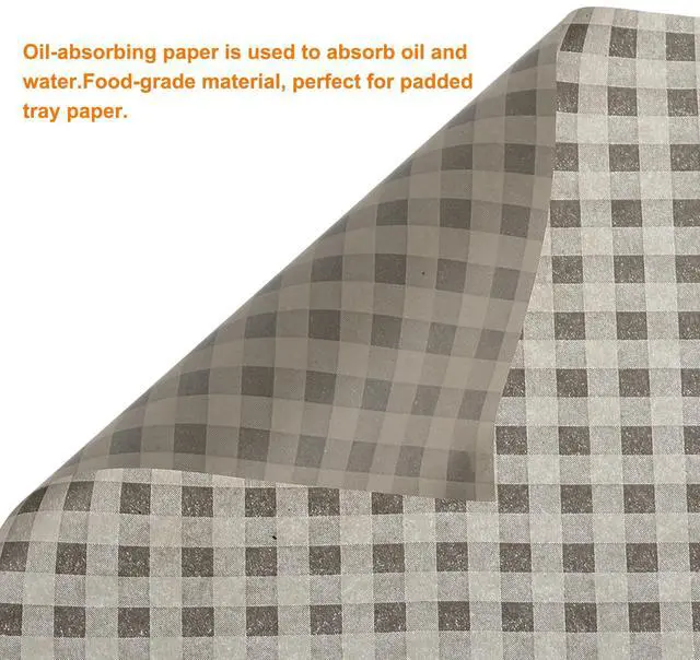 Alt view image 4 of 7 - 200pcs Square Checkered Wax Paper Sheets 7.09" x 7.09" Oil-absorbing Dry Food Wrapping Paper for Sandwich Baking Paper Liners Picnic Basket Bread Hamburger Wrap Kitchen, Brown