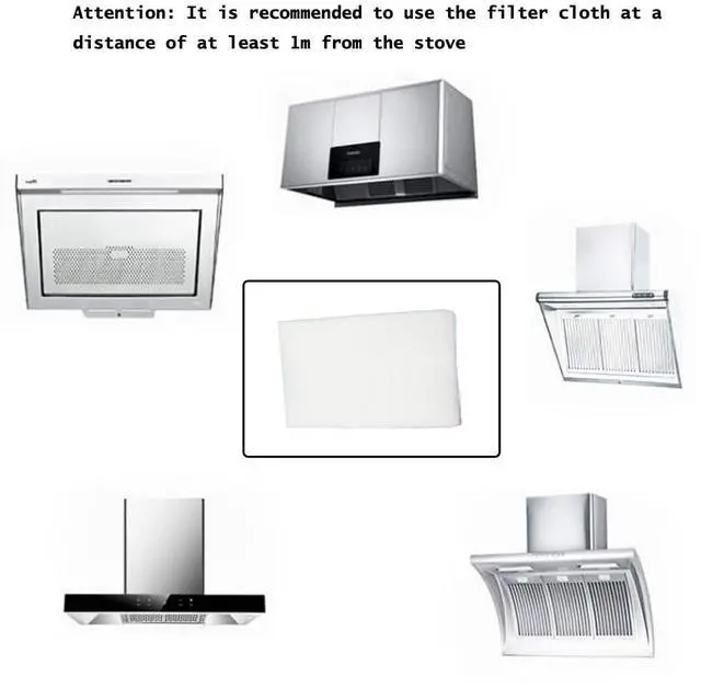 Alt view image 4 of 7 - 12 Sheet Range Hood Grease Filter Cover Disposable Non-Woven Fabric Range Hood Vent Secondary Filters Sticker Oil Absorbing Paper for Kitchen Range Hood Air Filter Mesh Charcoal Carbon Combo