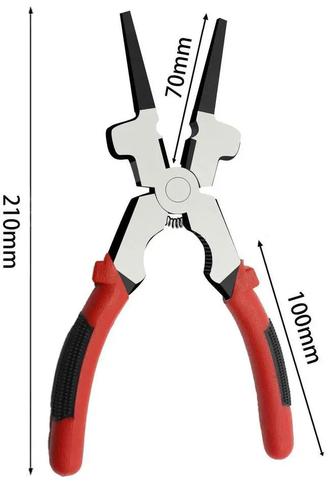 Alt view image 2 of 7 - 8" MIG Welding Pliers with Insulated Handle - Multifunction Carbon Steel Pliers for Welding and Wire Cutting