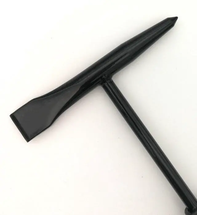 Alt view image 4 of 7 - Welding Chipping Hammer with Coil Spring Handle,10.5",Cone and Vertical Chisel/ 10" Wire Brush(Free), Black
