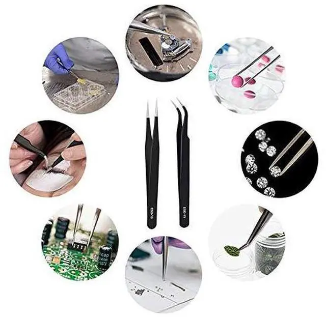 Alt view image 5 of 7 - Professional welding auxiliary tools 6 double-sided repair tools, 2 precision tweezers, soldering iron accessories DIY accessories, suitable for electronic repair and welding