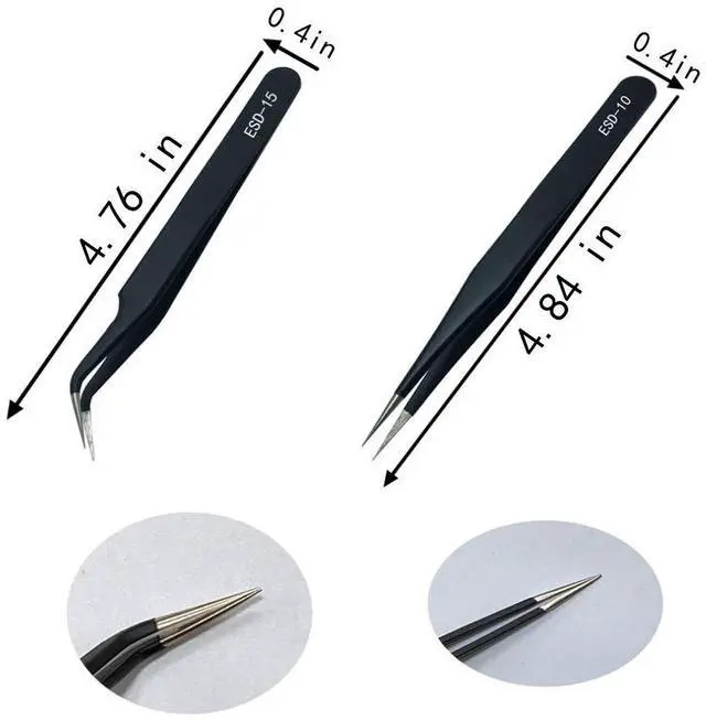 Alt view image 6 of 7 - Professional welding auxiliary tools 6 double-sided repair tools, 2 precision tweezers, soldering iron accessories DIY accessories, suitable for electronic repair and welding