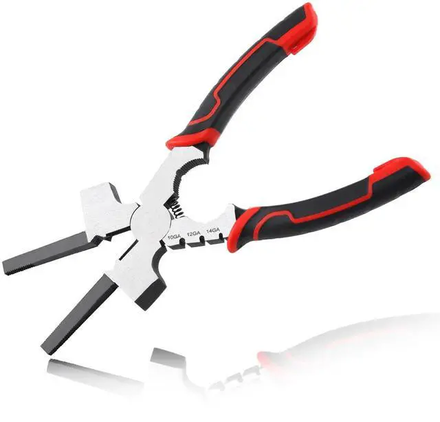 Main image of Professional MIG Welding Pliers with Measurement Holes, 7-in-1 Multi-Function Welding Pliers Welding Hand Tool for Nozzle Tip Removal Installation, Scraping Spatter, Wire Drawing and Cutting