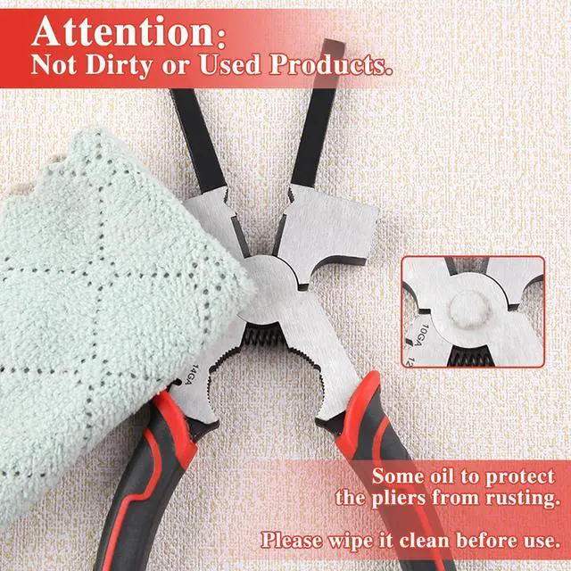 Alt view image 7 of 7 - Professional MIG Welding Pliers with Measurement Holes, 7-in-1 Multi-Function Welding Pliers Welding Hand Tool for Nozzle Tip Removal Installation, Scraping Spatter, Wire Drawing and Cutting