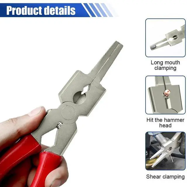 Alt view image 3 of 6 - 8" MIG Welding Pliers, High Carbon Steel Multi-Functional Welding Pliers, Anti-Rust Mig Welder Plier Clip Tool, Professional Welding Soldering Tool for Wire Cutting, Spatter Scraping
