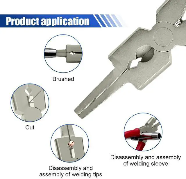 Alt view image 5 of 6 - 8" MIG Welding Pliers, High Carbon Steel Multi-Functional Welding Pliers, Anti-Rust Mig Welder Plier Clip Tool, Professional Welding Soldering Tool for Wire Cutting, Spatter Scraping