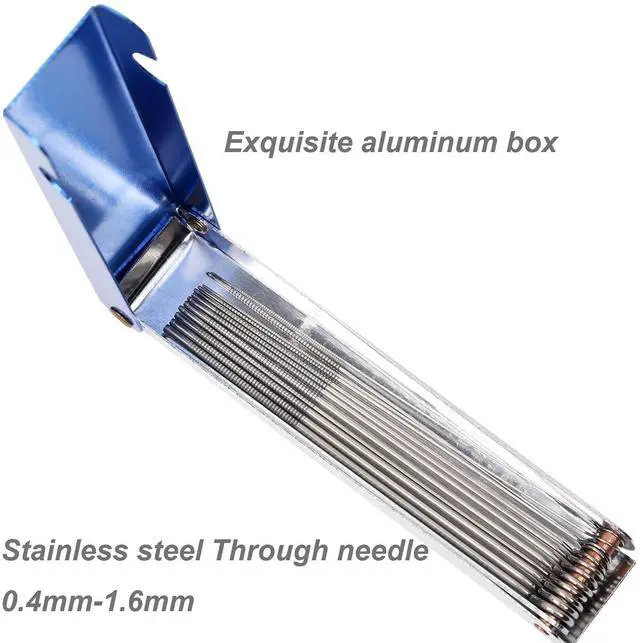 Alt view image 4 of 7 - Torch Tip Cleaner 4 Pack, Welding Tip and Nozzle Cleaner Set with 12 Stainless Steel Wires and 1 Flat File, Cleaning Tool for Carburetors, Gas Orifices and Small Holes