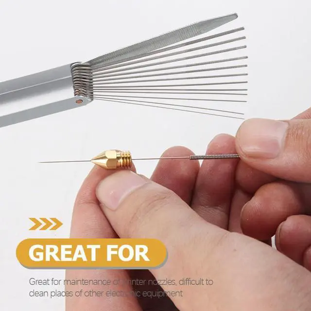 Alt view image 5 of 7 - Torch Tip Cleaner 4 Pack, Welding Tip and Nozzle Cleaner Set with 12 Stainless Steel Wires and 1 Flat File, Cleaning Tool for Carburetors, Gas Orifices and Small Holes